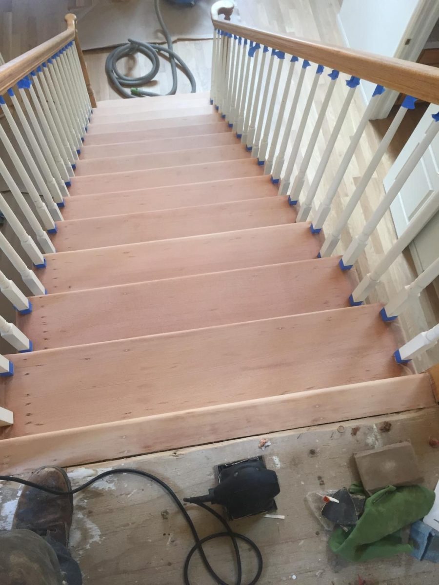 Wooden staircase installation in Leeds by Evo Wood Flooring