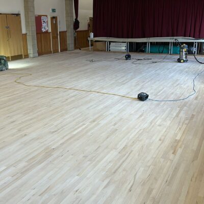 Commercial wood floor restoration by Evo Wood Flooring