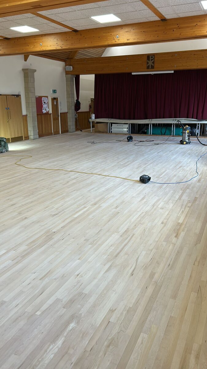 Commercial wood floor restoration by Evo Wood Flooring