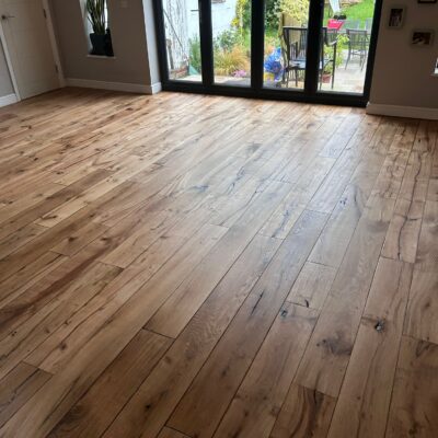 Living rom floor sand and refinish completed in Harrogate by Evo Wood Flooring