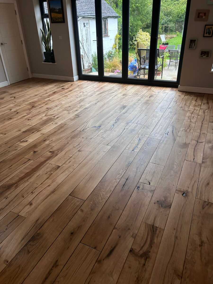 Living rom floor sand and refinish completed in Harrogate by Evo Wood Flooring